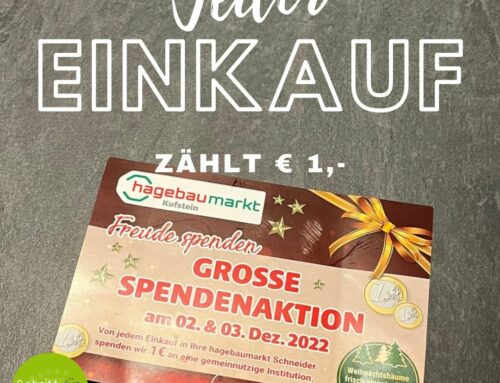 Hagebau spendet 1,- pro Einkauf