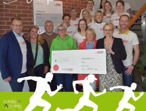 Egger läuft für Schritt für Schritt