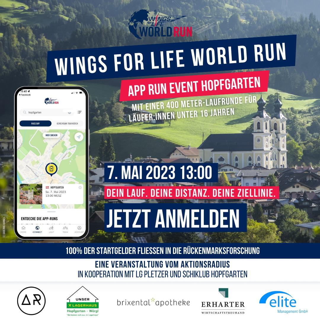 Wings for Life Hopfgarten Charity Run Wings for Life am 7. Mai