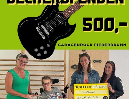 Becherspenden beim Garagenrock-Festival