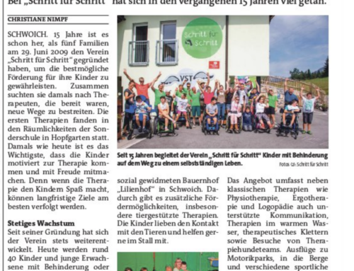 15 Jahre Schritt für Schritt